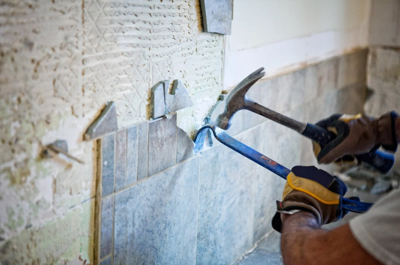 demolition of bathrooms